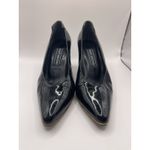 Stuart Weitzman  Women's Patent Leather Pumps‎ Shoes Black And Gold Size 7 Bin E Photo 1