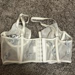 Tic Toc Chic White Butterfly Adorned Crop Top Photo 3