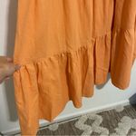 Charlie Holiday  Orange Tiered Linen Maxi Dress size Small Photo 9