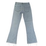 frame denim FRAME Le Crop Mini Boot Jeans Light Wash Distressed Raw Hem Size 26 Kick Flare Photo 1