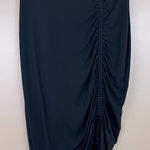 Gap Vintage Y2K Black Ruched Tie Elastic Waist Pull On Skirt Small Vamp Witchy Photo 0