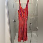 Scoop NYC Micro Stripe Midi Dress Pink Size L Photo 8