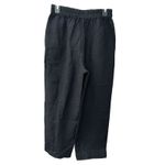 Madewell Linen Blend Pants Women S Black Pull On Pockets Relaxed Beach #OP12-3 Photo 2