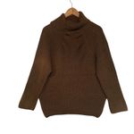 Les Copains Brown Turtleneck Sweater Wool Italy Classic Heavy Old Money Sz 48(L) Size L Photo 4