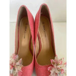 Women's Diva Lounge Pink Floral Platform 6” High Heels Size 8.5 EUC! Photo 6