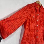 Ruby Road Orange Sheer Top Plus‎ 20W Mother of Pearl Buttons 3/4 Roll Tab Fringe Photo 1