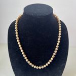 Trifari Vintage Crown Faux Pearl Necklace 22" Goldtone Hiddden Clasp Old Money Photo 10