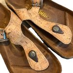 Birkenstock Papillio Gizeh Cork with Metalic Silver, Sz EU38 Photo 4