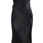 Meshki NEW Darcie Women's Black Strapless Satin Lace Maxi Bodycon Dress Size S Photo 0