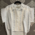 Urban Outfitters  Blue and White Striped Shirt XS Photo 0