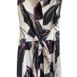 Nic+Zoe Petite Stamped Flowers Sleeveless White/Black/Multi Shirt Dress PM Photo 8