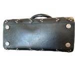 Michael Kors Selma Black Leather Satchel Bag Diamond Grommet Accents Photo 6