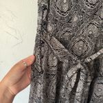 Jonathan Martin Black Paisley Midi Dress Size 8 Sleeveless Boho Babydoll Tie Photo 4