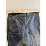 French Connection Pants Women 2 Black Faux Leather Slim Trouser Old Money Travel Photo 4