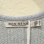 Mon Renn Sleeveless Symbolic Knit Sweater Dress Heron Blue Size Small NWT Photo 4