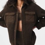 Alo Yoga Sherpa Edge Shacket in espresso Photo 1