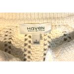 NWOT Haven Well Within Open Stitch Johnny Collar Sweater, White, Sz S White Photo 3