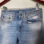 R13  Alison Crop distress skinny mid rise jeans in light blue sz 26 Photo 5