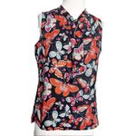 Tommy Hilfiger NWT  butterfly print tie neck top Photo 2