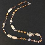 Silpada  Necklace Tigers Eye Cooper Brass Pearl Photo 1