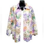 Alfred Dunner Delicate Floral Open Front Blouse W/ Attached Tank and Jeweled Necklace Ensemble Photo 1