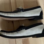 J.Crew Black Cream Winona Penny Loafer In Italian Linen & Leather Slip On Preppy Size 9 Photo 5