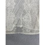 EXPRESS Women's Lace Blouse Short Sleeve Round Neck Off White Size Small Photo 2