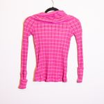 Free People Snowbunny Girlfriend Off The Shoulder Knit Pink Metallic Sweater XS Photo 3