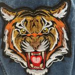 Boom Boom Jeans Blue Denim Jacket with Yellow Patch Photo 4