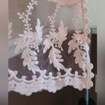 Modcloth Soft Lightweight Peach Pink Embroidered Mesh Lace  Scarf by Simonetta Photo 2