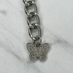 Butterfly Charm Silver Tone Metal Chain Link Belt One Size (OS) ✨ Photo 11