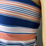 Full Circle Trends Full Circle Striped Strapless Maxi Dress Blue Orange White Pink Size Large Photo 2