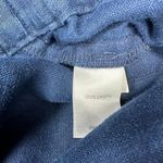 J.Jill  Pure Jill Linen Drawstring Crop Pants Navy Blue Medium Petite Photo 5