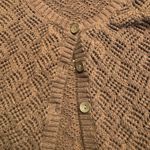 Candies brown knitted tshirt Cardigan button cropped size large Photo 1