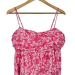 Charlie Holiday  sz 8 Madonna Linen Cotton Mini Dress Ruched Tropical Floral Photo 3