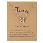 🆕Taurus Zodiac Astrology Pendant Necklace Silver Photo 0