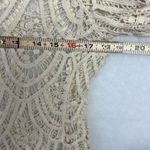 Gatsby Art Deco Style Bohemian Ivory Crochet Blouse Sz One Size Minimalist Tan Photo 6
