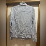 Pacific&Co NY and  blue and white stripe button up with ruffle detail XL OBO Photo 1