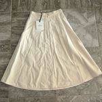 Moncler  Cotton A-Line Midi Skirt with Pockets, Size 42 New w/Tag Retail $505 Photo 5