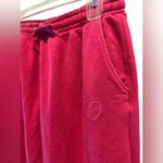 Bo + Tee UK brand hot pink cropped sweatshirt matching sweatpants thick set Photo 5