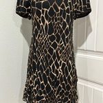 Liz Claiborne  Black and Tan Patterned Mini Dress Size 10 Photo 0