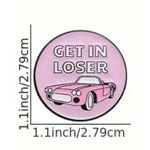 Mean Girls Enamel Pin Brooch Cartoon Pink "Get In Loser" Badges Funny Jewelry Photo 1