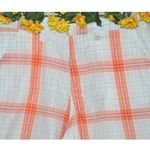 Vintage K.A.D. Clothing Co. Ladies Orange Plaid Long Shorts Size L Retro Summer White Size L Photo 1
