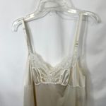 Vassarette VTG  Cream Lace Trim Slip Nightgown Sleepwear Ivory Satin 1809 Photo 2