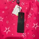 Playboy NWT Women's Pink Star Print Skater Dress Criss-Cross Back Size XS Sexy Photo 6