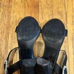 Adrienne Vittadini Black AV-Geno Sling Back Rhinestone Buckle Heel Sz 8M Photo 10