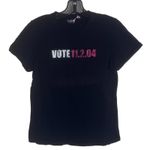 Vintage Y2K Vote 2004 Black Tshirt Womens Medium 110204 Red White Graphic Print Photo 5