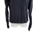 Neiman Marcus Nieman Marcus Black Ruched Long Sleeve Tee Sweater Silk Top Cowl Neck Medium Photo 3