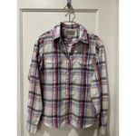 Wrangler  by Rancher Women medium Plaid Long Sleeve Shirt Metallic Accents Photo 2