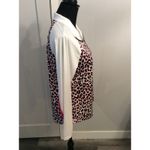 Greg Norman Pink Black Leopard Print 1/4 Zip Golf Long sleeve Shirt Medium Photo 3